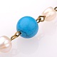 Rondes à la main de perles de pierres précieuses chaînes de colliers bracelets faisant AJEW-JB00060-06-2
