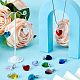 Superfindings 60 pièce 10 couleurs pendentifs en forme de cœur en verre PALLOY-PH01484-5