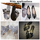 Chgcraft 2個 樹脂ラインストーンちょう結びの靴 装飾チャーム クリップなし ストラップなし 黒のラインストーンの弓の靴 結婚式のための装飾 花嫁介添人靴 ハイヒール 革靴 カジュアルシューズ FIND-CA0004-74-7