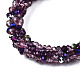 Bracelet extensible au crochet en perles de verre BJEW-T016-09B-2