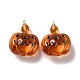 Halloween Pumpkin Transparent Resin Pendants RESI-B010-03B-1