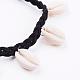 Fashion Style Cowrie Shell Charm Collar Choker Necklaces NJEW-N0052-024-3