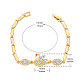 Shegrace Messing-Gliederarmbänder mit Echtvergoldung JB453A-2