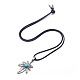 Alloy Pendant Necklaces NJEW-F235-16AS-2