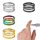 4шт 4 цвета латунные кольца RJEW-YW0001-05-2