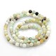 Brins de perles d'amazonite à fleurs naturelles givrées G-O015-4mm-02-1