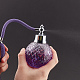 Gorgecraft 100ml bottiglia di profumo ricaricabile bottiglia di profumo di cristallo viola spray bottiglia di vetro trasparente profumo atomizzatore con la lunga nappa plastica imbuto hopper MRMJ-GF0001-20-6