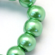 Backen gemalt pearlized Glasperlen runden Perle Stränge HY-Q003-10mm-69-3
