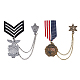 Супернаходки 2 стиль republique francaise орел висячие подвески булавки на лацкане медали военного героя ретро щит геометрическая медаль из сплава брошь булавки с защитными цепочками для женщин мужчин пальто куртка костюм JEWB-FH0001-18-1