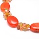 Vogue Design Natural Agate Beaded Necklaces NJEW-L345-C11-2