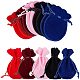 50 Pcs Velvet Bags, Velvet Cloth Drawstring Pouches for DIY Candy Gift and Jewelry Necklace Bracelet Packing, 9x7cm, 5 Colors