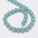 Electroplate Imitation Jade Glass Round Beads Strands EGLA-F037-10mm-C02-3