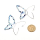 Schmetterlings-Glasperlen-Ohrringe für Mädchenfrauen EJEW-JE04658-01-5