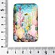 ガラスカボション  海をテーマにした長方形  51.5x32.5x8.5mm&nbsp;GGLA-T004-14K-2