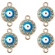 Alloy Connector Charms with Enamel and Synthetic Turquoise FIND-YW0003-53-3