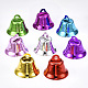Iron Bell Pendants, Mixed Color, 21.5x26mm, Hole: 3mm
