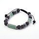 Aventurine verte naturelle et bracelets de perles tressées de pierres précieuses naturelles et synthétiques BJEW-JB04007-01-1