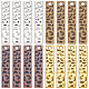 パンダホールエリート80個4色チベット風亜鉛合金ペンダント  カドミウムフリー＆鉛フリー  長方形  ミックスカラー  35.5x6.5x1.5mm  穴：2mm  20個/カラー FIND-PH0005-11-8