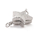 Rhodium Plated 925 Sterling Silver Magnetic Clasps STER-A001-04P-2