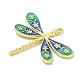 Подвески из латуни с эмалью в стойку KK-L224-042G-03-2
