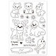 GLOBLELAND Arctic Animals Stamps Winter Silicone Clear Stamps Transparent Stamp Seals for Cards Making DIY Scrapbooking Photo Journal Album Decoration DIY-WH0167-56-651-8