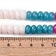 Нити градиентных бусин из натурального белого нефрита G-NH0006-A11-01-4