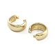 Простые латунные плоские серьги-каффы EJEW-Q811-40G-2