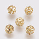Brass Rhinestone Filigree Beads X-KK-S331-03-1