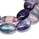 Ovales hebras de perlas naturales fluorita G-O106-06-1