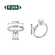 Gomakerer 6 pz accessori per anelli regolabili in ottone KK-GO0001-42-2