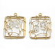 Brass Pendants X-KK-T032-061G-04-1
