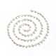 Chaînes de perles de rondelle à facettes en verre galvanoplastie faites à la main AJEW-JB01137-02-2