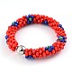 Faceted Glass Abacus Beaded Bracelets BJEW-J170-A04-1