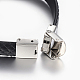 PU Leather Braided Cord Bracelets X-BJEW-E324-C07-2