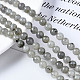 Chapelets de perles rondes en labradorite naturelle G-S158-6mm-4