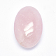 Piedra de palma ovalada de cuarzo rosa natural DJEW-F005-08K-2