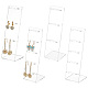 Delorigin 4 pièces 2 styles présentoirs de boucles d'oreilles en acrylique transparent EDIS-DR0001-08-1