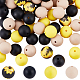 BENECREAT 100pcs 4 Style Silicone Loose Beads SIL-BC0001-03-1