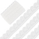 Ribete de encaje bordado hueco de algodón SRIB-WH0011-053-1