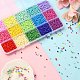 195G 15 Color 8/0 Baking Paint Glass Seed Beads SEED-YW0002-32-5