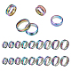Unicraftale 18Pcs 9 Size 201 Stainless Steel Grooved Finger Ring Settings STAS-UN0049-98MC-1