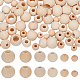 Gorgecraft 390pcs 6 styles perles de bois naturel non fini WOOD-GF0001-94-1