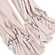 Simple Design Women's Beaded Cloth Scarf Necklaces NJEW-I067-08A-4