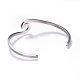 304 Stainless Steel Cuff Bangles BJEW-G611-01P-3
