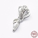 Rhodium Plated 925 Sterling Silver Micro Pave Cubic Zirconia Pendant Bails STER-E053-27P-1