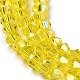 Transparentes perles de verre de galvanoplastie brins GLAA-F029-3mm-A21-3