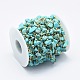 Turquoise synthétique main perles chaînes CHC-I026-D-01G-3