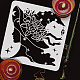 Fingerinspire bella strega stencil 11.8x11.8 pollice riutilizzabile cappello da strega pittura stencil giorno delle streghe disegno modello per la decorazione stella luna pietra di cristallo libellula rosa stencil per la pittura DIY-WH0391-0067-3