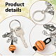 20шт брелок из сплава и дерева KEYC-SC0001-59B-3