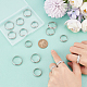 Unicraftale 16 шт. 8 размера 201 текстурированные простые кольца из нержавеющей стали для женщин RJEW-UN0002-77P-4